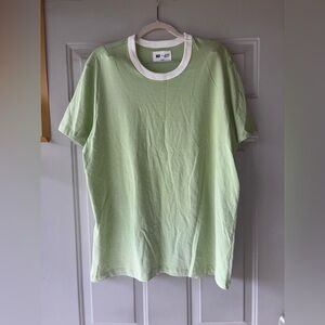 NSF for Jaxsen Grey light green ringer tee size M